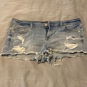 Express low rise distressed shorts. Size 12. Gently worn